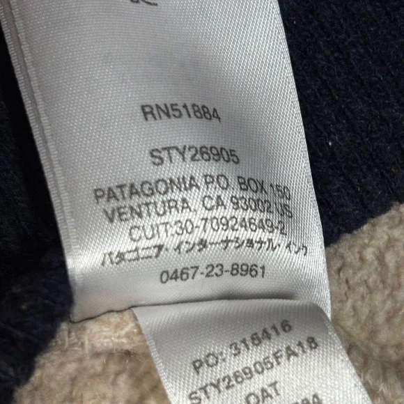 Patagonia Mens M Beige Oatmeal Woolie Fleece Pullover 1/2 Zip Jacket 26905 Gorp - Picture 8 of 10